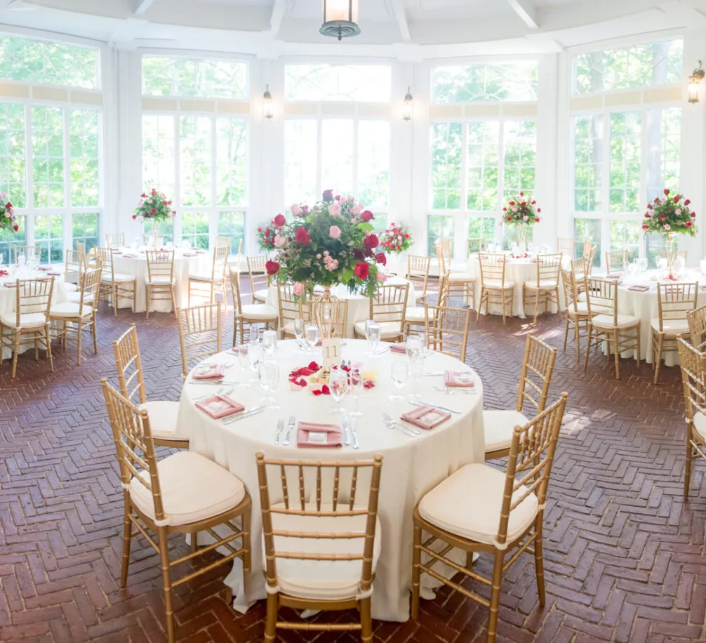 Event tables and chairs at Tupper Manor